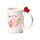 Amore Hearts Ceramic Shaped Handle Mug