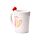 Amore Hearts Ceramic Shaped Handle Mug