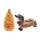 Sausage Dog in a Bun & Mustard Fast Food Ceramic Salt & Pepper Set