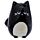 Feline Fine Black & Grey Cat Ceramic Salt & Pepper Set