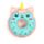Unicorn Donut Shaped Eraser in a Mini Box