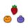 Foodiemals Fruit 3 Piece Shaped Eraser Set
