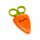 Foodiemals Cecil the Carrot Kids Scissors in Holder