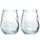 Skeleton Hand Set of 2 Glass Tumblers