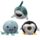 Queasy Squeezies Adoramals Sealife Octopus, Shark, Penguin Plush Squeezy Toy
