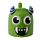 Monstarz Monster Green Upside Down Ceramic Shaped Mug