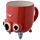 Monstarz Monster Red Upside Down Ceramic Shaped Mug