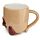 Mopps Pug Upside Down Ceramic Shaped Mug