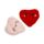 J'Adoramals Heart Shaped Set of 2 Plush Hand Warmers