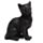 Black Cat Sofa World Figures