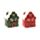 Christmas Gingerbread House Tea Light Candle Holder - Red & Green