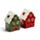Christmas Gingerbread House Tea Light Candle Holder - Red & Green