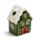 Christmas Gingerbread House Tea Light Candle Holder - Red & Green