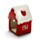 Christmas Gingerbread House Tea Light Candle Holder - Red & Green