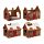 Christmas Gingerbread Lane Cat Playhouse 100% Cardboard Cat Den