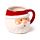 Christmas Santa Head Ceramic Shaped Mug