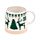 Green Reindeer Tapered Stoneware Mug