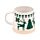 Green Reindeer Tapered Stoneware Mug
