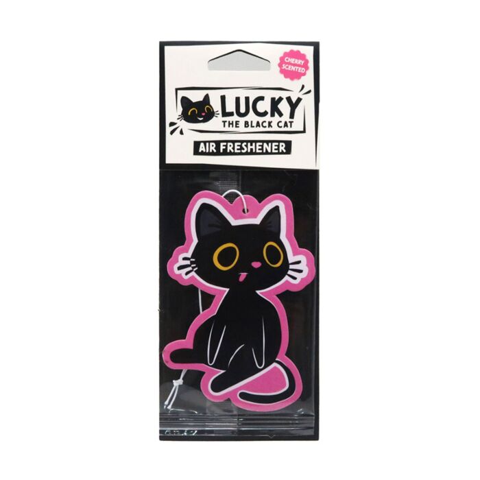 Cherry Lucky the Black Cat Air Freshener
