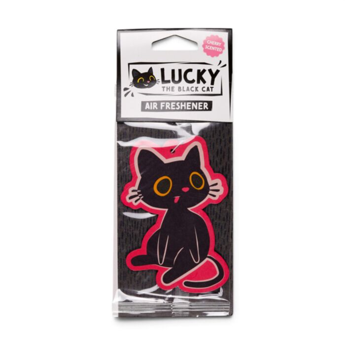 Cherry Lucky the Black Cat Air Freshener