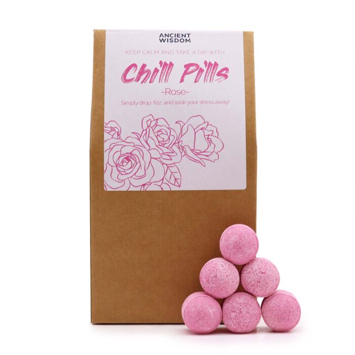Rose Bath Fizz Chill Pill Gift Pack