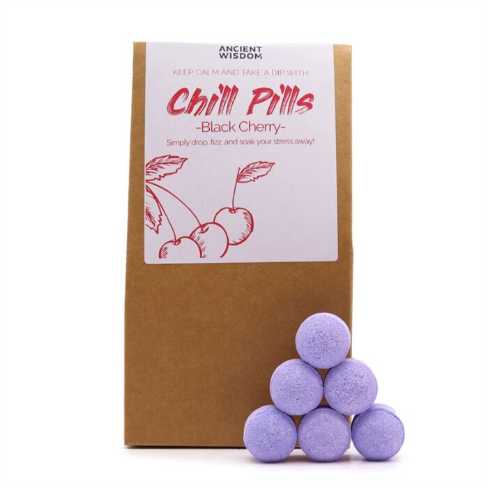 Black Cherry Bath Fizz Chill Pill Gift Pack