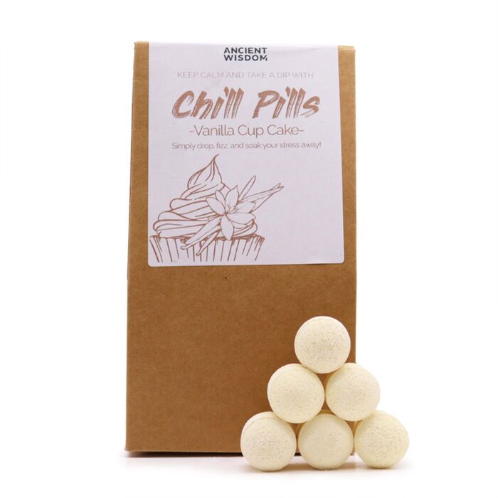 Vanilla Cupcake Bath Fizz Chill Pill Gift Pack