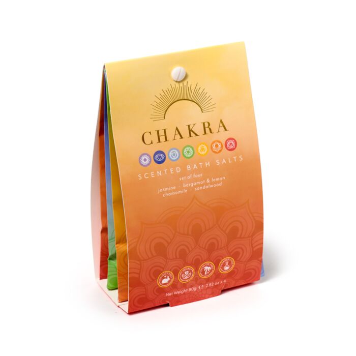 Set of 4 Chakra Bath Salt Sachets