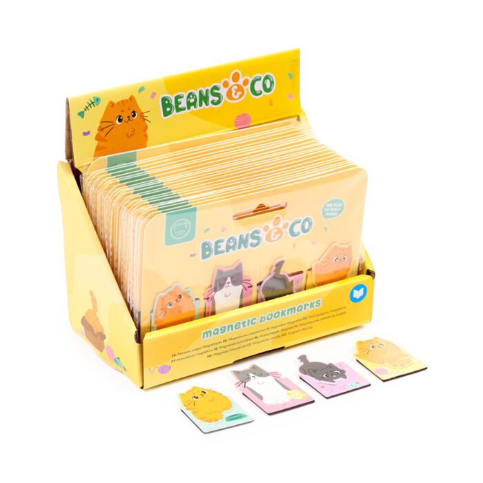 Beans & Co Cats Magnetic Bookmark Set