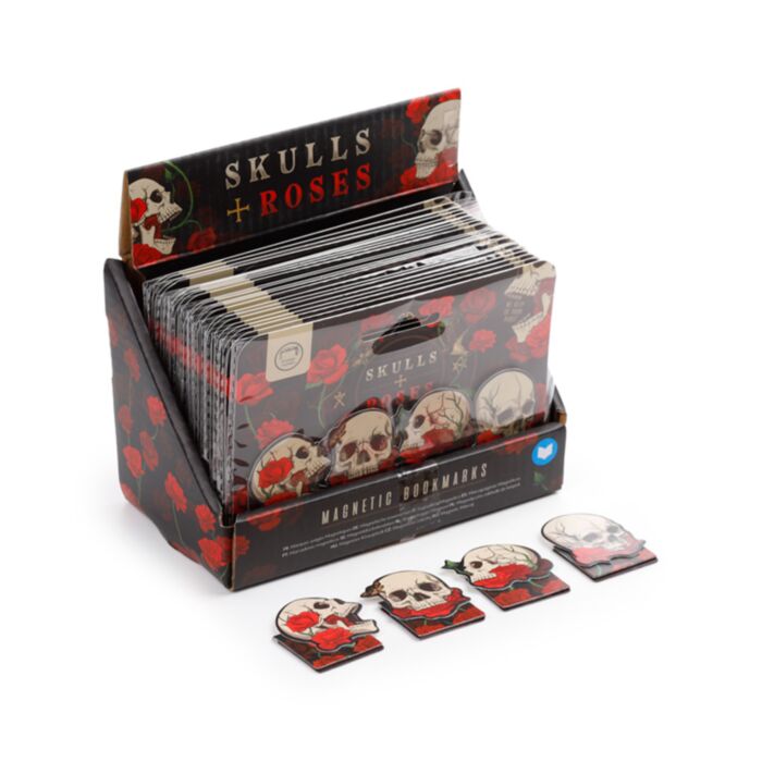 Skulls & Roses Magnetic Bookmark Set