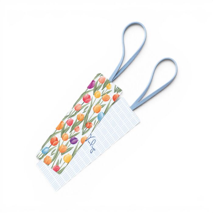 Tulips Bookmark with Elastic Band