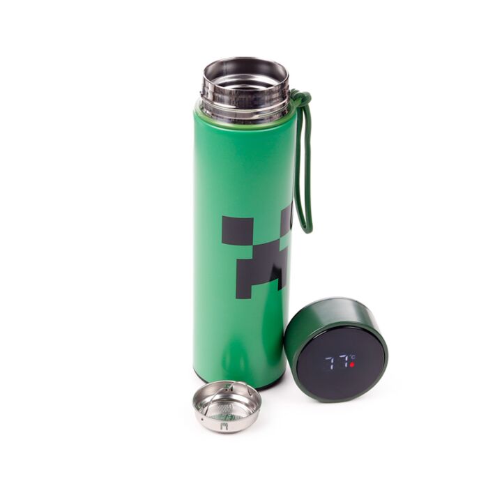 Minecraft Creeper Hot & Cold Digital Thermometer Bottle