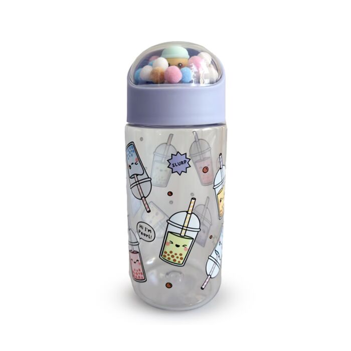 Foodiemals Bubble Tea 350ml Shatterproof Children's Bottle with Charms