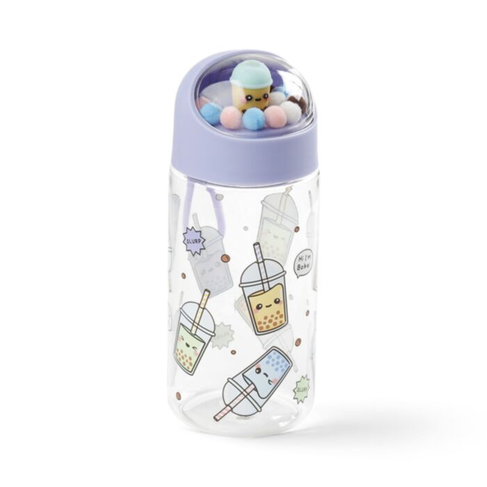 Foodiemals Bubble Tea 350ml Shatterproof Children's Bottle with Charms