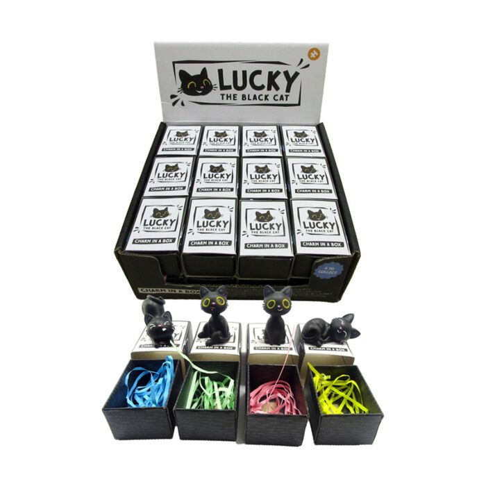 Lucky the Black Cat Charm in a Box