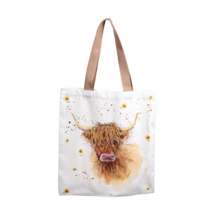 Jan Pashley Highland Coo Cow Reusable Tote Bag