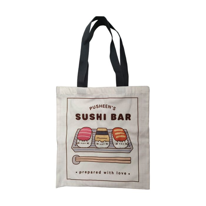Pusheen the Cat Sushi Bar Reusable Tote Bag