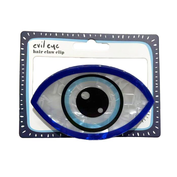 Evil Eye Oval Hair Claw Clip