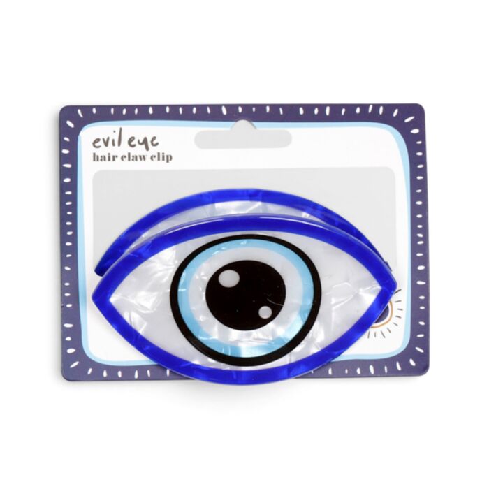 Evil Eye Oval Hair Claw Clip