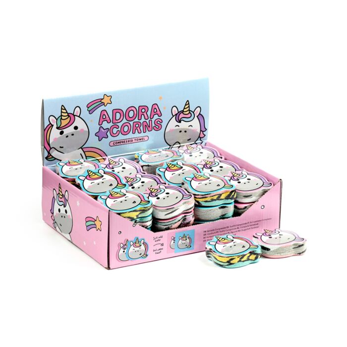 Adoracorns Unicorn Compressed Travel Towel