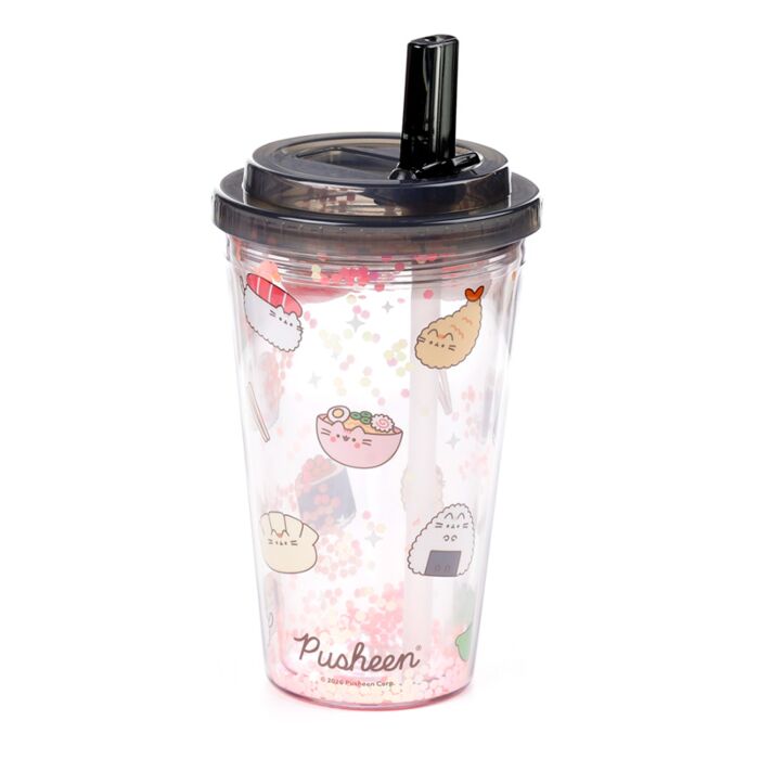 Shatterproof Pusheen the Cat Sushi Club Double Walled Cup & Straw