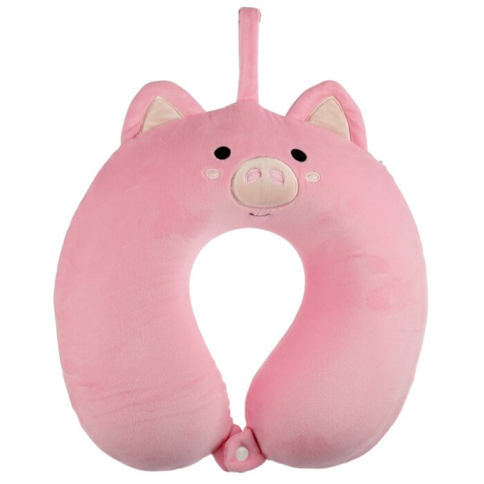 Relaxeazzz Pig Plush Memory Foam Travel Pillow