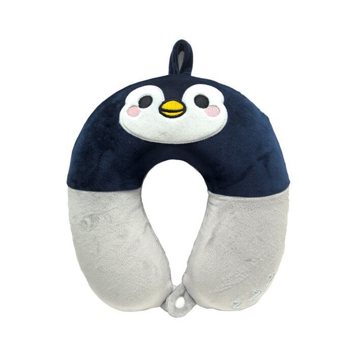 Relaxeazzz Adoramals Chip the Penguin Plush Kids Memory Foam Travel Pillow