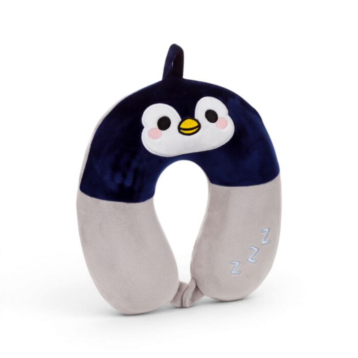 Relaxeazzz Adoramals Chip the Penguin Plush Kids Memory Foam Travel Pillow