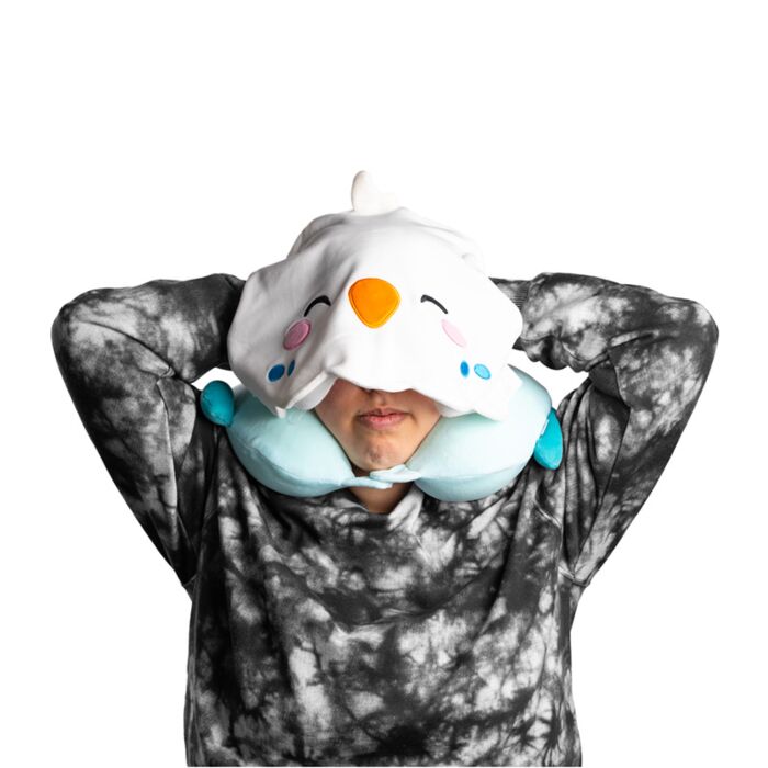 Hoodeazzz Adoramals Kiki the Budgie Plush Memory Foam Travel Pillow & Hood