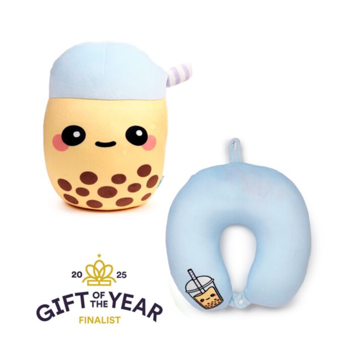 Swapseazzz Foodiemals Boba the Bubble Tea 2-in-1 Plush Travel Pillow & Toy