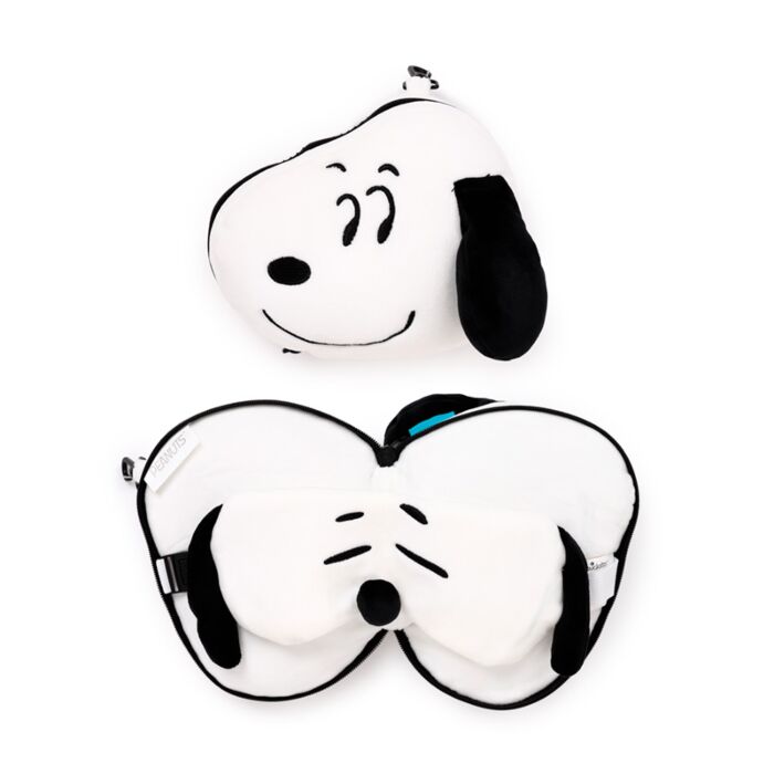 Relaxeazzz Peanuts Snoopy Plush Travel Pillow & Eye Mask