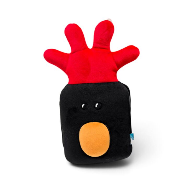 Relaxeazzz Feathers McGraw Shaped Plush Travel Pillow & Eye Mask