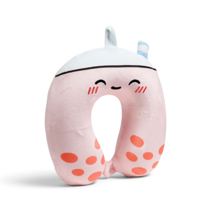 Relaxeazzz Foodiemals Bubble Tea Plush Kids Memory Foam Travel Pillow