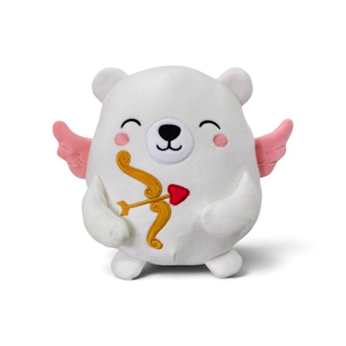 Squidglys J'Adoramals Heart Cupid Polar Bear Plush Toy